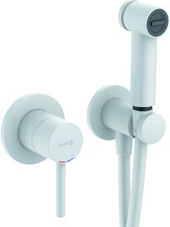 Гигиенический душ со смесителем Kludi Bozz 389985376 белый матовый